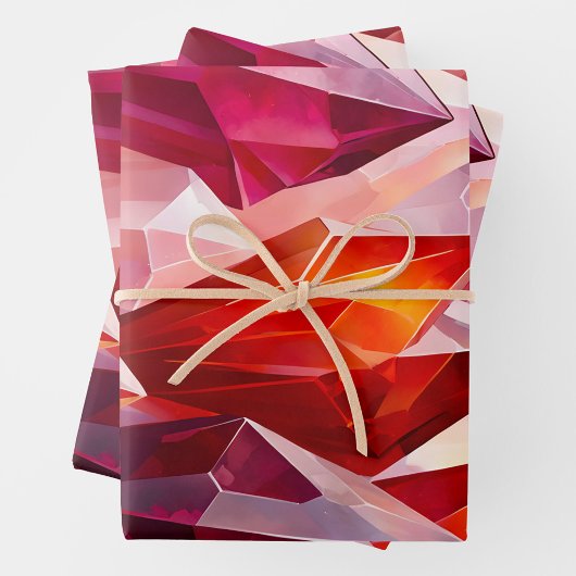 Farbenfrohe Rock Crystal Art Wrapping Paper Sheets Geschenkpapier Set