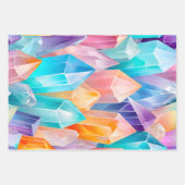 Farbenfrohe Rock Crystal Art Wrapping Paper Sheets Geschenkpapier Set (Vorderseite 3)