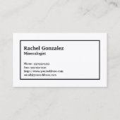 Farbenfrohe Rock-Dünnschicht mit Name und Monogram Visitenkarte (Rückseite)