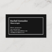 Farbenfrohe Rock-Dünnschicht mit Name und Monogram Visitenkarte (Rückseite)