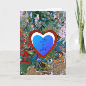 Farbenfrohe Romantische Herzen Valentine Grußkarte Karte (Vorderseite)