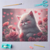 Farbenfrohe romantische Katzen - Tissue Paper Seidenpapier (Basteln)