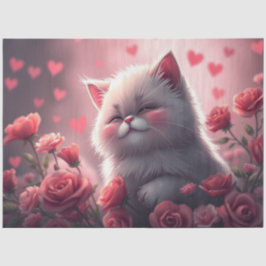 Farbenfrohe romantische Katzen - Tissue Paper Seidenpapier