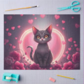 Farbenfrohe romantische Katzen - Tissue Paper Seidenpapier (Basteln)