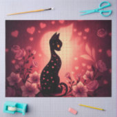 Farbenfrohe romantische Katzen - Tissue Paper Seidenpapier (Basteln)