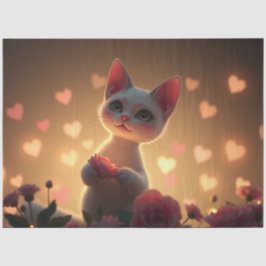 Farbenfrohe romantische Katzen - Tissue Paper Seidenpapier