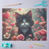 Farbenfrohe romantische Katzen - Tissue Paper Seidenpapier (Basteln)