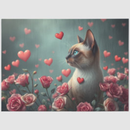 Farbenfrohe romantische Katzen - Tissue Paper Seidenpapier