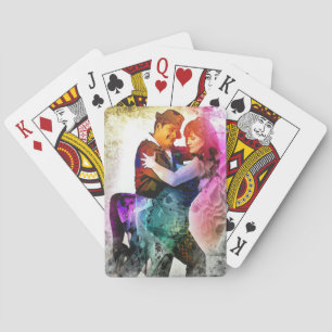 Farbenfrohe romantische Tango Tänzer in Liebe Spielkarten