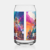 Farbenfrohe römische Kathedrale Skyline Dosenglas (Rechts)