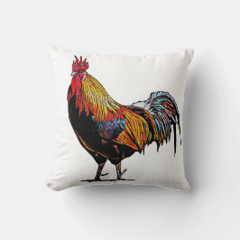 Farbenfrohe Rooster Kissen