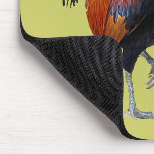 Farbenfrohe Rooster-Mousepad Mousepad (Ecke)