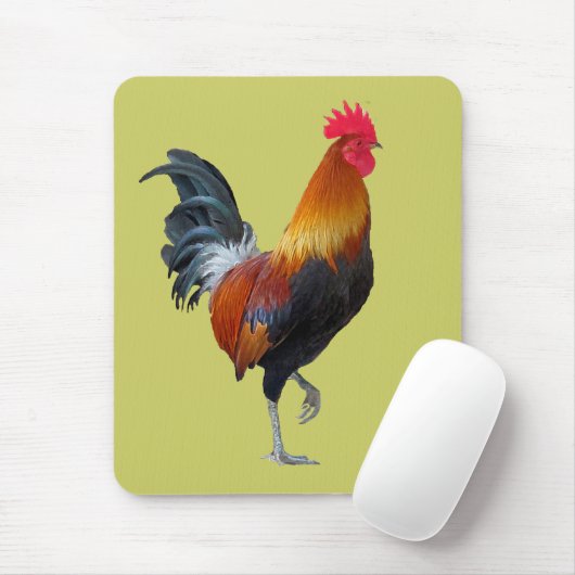 Farbenfrohe Rooster-Mousepad Mousepad (Mit Mouse)