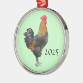 Farbenfrohe Rooster-Ornament Ornament Aus Metall (Links)