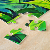 Farbenfrohe Rooster Puzzle (Seite)