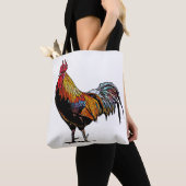 Farbenfrohe Rooster Tasche (Von Nahem)