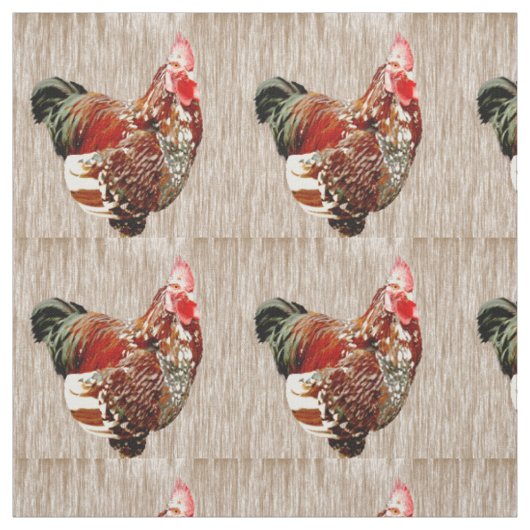 Farbenfrohe Rooster The Extrovert, Stoff (Muster)