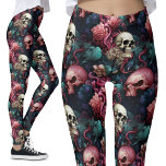 Farbenfrohe rosa Alien Skulls Blumengotik Leggings<br><div class="desc">Bläschen Yoga-Leggings | Alternative Style tauchen in das Außergewöhnliche mit diesen farbenfrohen Pink Alien Skulls Floral Yoga Leggings. Mit Tentakeln unter Wasser, Korallenschäumen und einzigartigen pfirsichfarbenen Blume sind diese Leggings eine Erklärung für einen alternativen und gotischen Stil. Diese Leggings sind perfekt für den Alltag oder für ein abwechslungsreiches Training im...</div>
