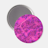 Farbenfrohe rosa Bäume Magnet (Vorderseite/Rückseite)
