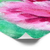Farbenfrohe rosa Blumenkunst Poster (Ecke)