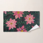 Farbenfrohe rosa BlütenBouquet Badhandtuch Set (Handtuch)