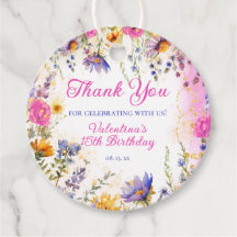 Farbenfrohe Rosa Blütengeburt Tee Party Vielen Dan