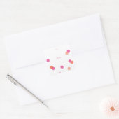 Farbenfrohe rosa Confetti | Geschenk Quadratischer Aufkleber (Umschlag)