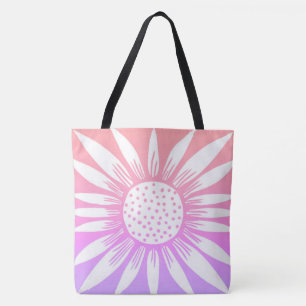 Farbenfrohe Rosa Daisy Sonnenblume Blume Tasche