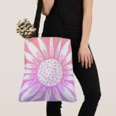 Farbenfrohe Rosa Daisy Sonnenblume Blume Tasche (Von Nahem)