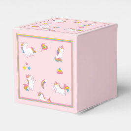 Farbenfrohe Rosa Einhörner Geschenkschachtel