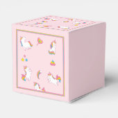 Farbenfrohe Rosa Einhörner Geschenkschachtel (Rückseite)