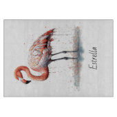 Farbenfrohe rosa Flamingo, anpassbar Schneidebrett (Vorderseite)