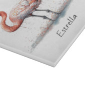 Farbenfrohe rosa Flamingo, anpassbar Schneidebrett (Ecke)
