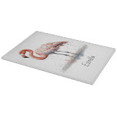 Farbenfrohe rosa Flamingo, anpassbar Schneidebrett (Ecke)