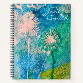 Farbenfrohe rosa Flamingo Aquarellkunst Notizblock (Vorderseite)