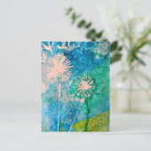 Farbenfrohe rosa Flamingo Aquarellkunst Postkarte (Stehend Vorderseite)