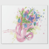 Farbenfrohe rosa Flamingo Geschenkpapier (Flach)