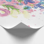 Farbenfrohe rosa Flamingo Geschenkpapier (Ecke)