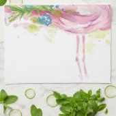 Farbenfrohe rosa Flamingo Geschirrtuch (Gefaltet)