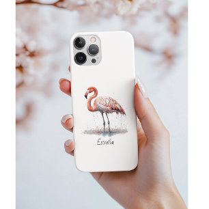 Farbenfrohe rosa Flamingo im Pointillismus-Stil Case-Mate iPhone Hülle