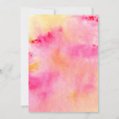 Farbenfrohe Rosa Gelbe Gefärbte Krawatte Geburtsta Einladung (Rückseite)