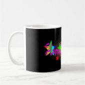 Farbenfrohe Rosa Glückwünsche zum Geburtstag Kaffeetasse (Links)