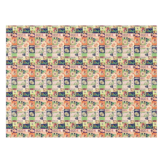 Farbenfrohe rosa grüne Ostersonnenkollektion Tischdecke (Vorderseite (Horizontal))