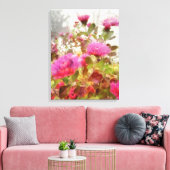 Farbenfrohe rosa Herbstmütter Leinwanddruck (Insitu (Wohnzimmer))