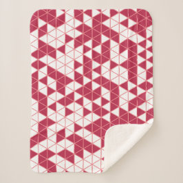 Farbenfrohe rosa Magenta Geometrische Dreiecke Sherpadecke