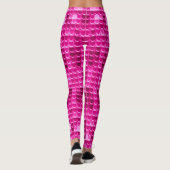 Farbenfrohe rosa Meerjungfrau Scales Fantasy Leggi Leggings (Rückseite)