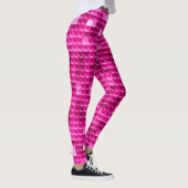 Farbenfrohe rosa Meerjungfrau Scales Fantasy Leggi Leggings (Rechts)