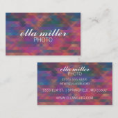 Farbenfrohe rosa mehrfarbige geometrische Visitenk Visitenkarte (Vorne/Hinten)