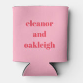 Farbenfrohe Rosa Moderne einfache Hochzeit nach Ma Dosenkühler (Vorderseite)