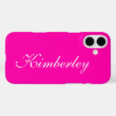Farbenfrohe rosa Neon Monogram Trendy Fashion Colo Case-Mate iPhone Hülle (Rückseite (Horizontal))